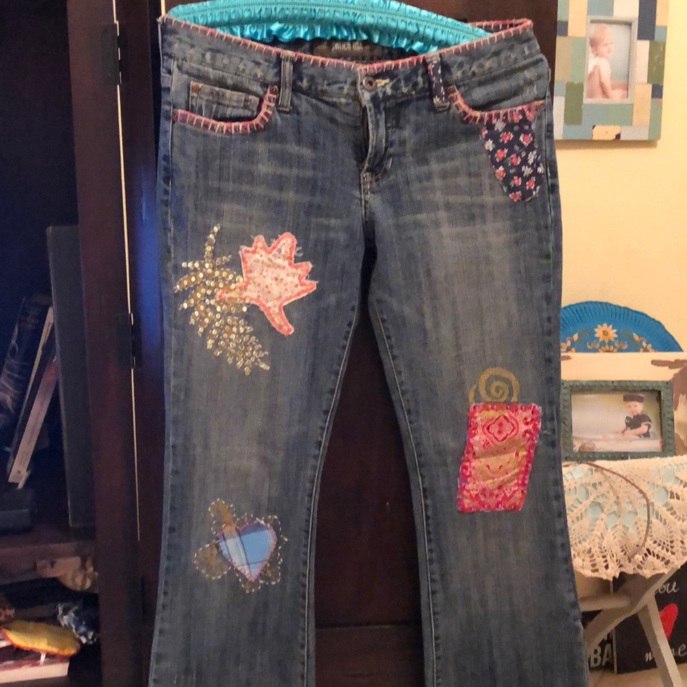 Switch USA denim patched jeans